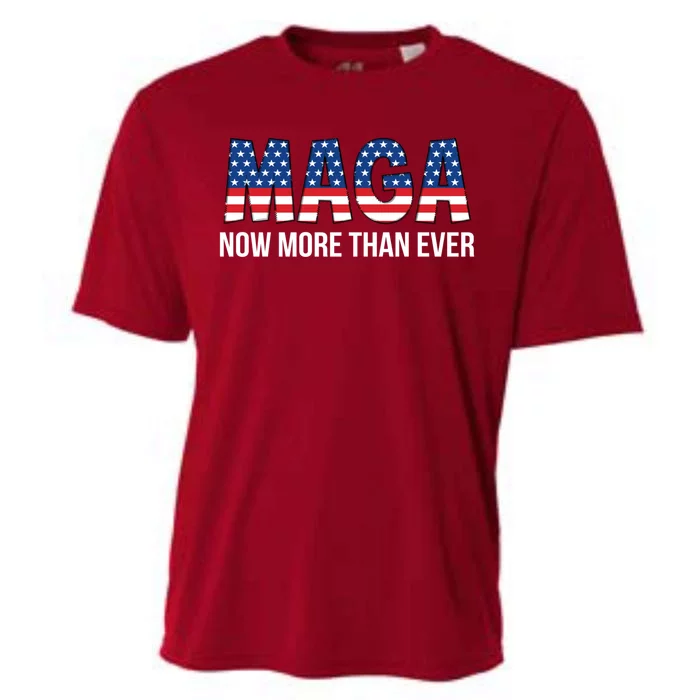 Maga Now More Than Ever 2024 Election Trump For President Gift Cooling Performance Crew T-Shirt