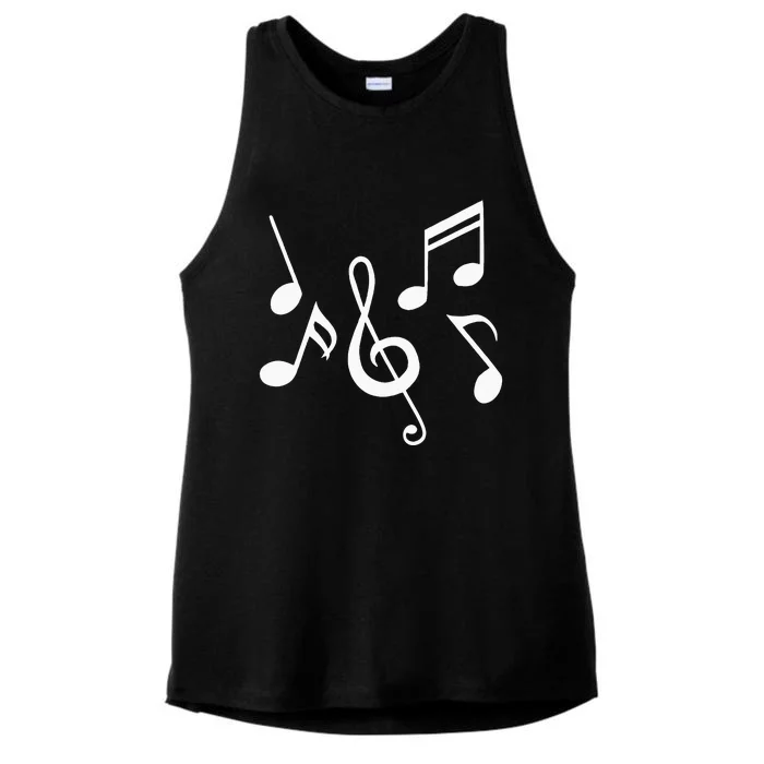 Music Notes Ladies Tri-Blend Wicking Tank