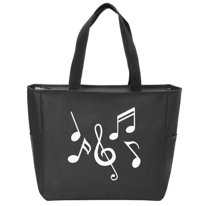 Music Notes Zip Tote Bag