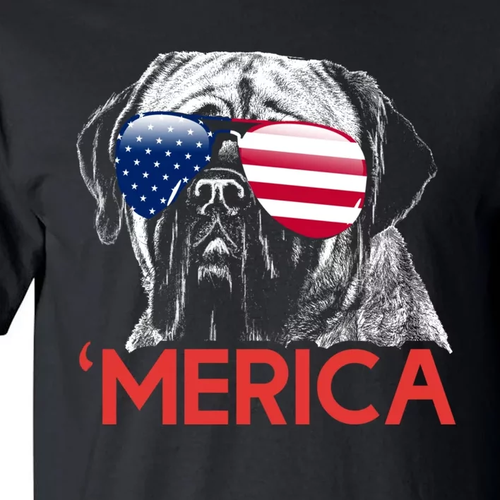 Merica Neapolitan Mastiff American Flag 4th Of July Tall T-Shirt