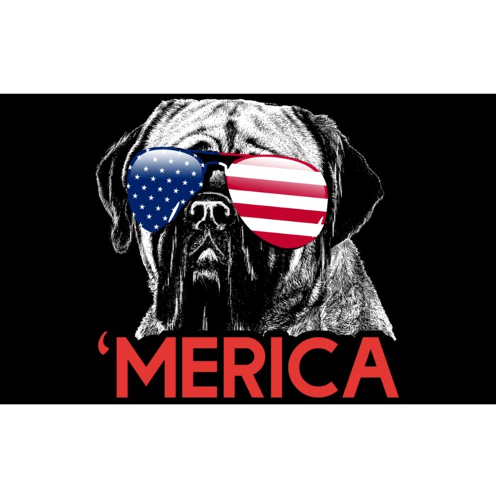 Merica Neapolitan Mastiff American Flag 4th Of July Bumper Sticker