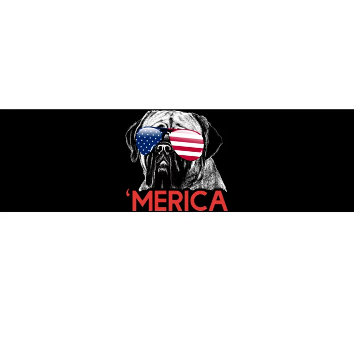 Merica Neapolitan Mastiff American Flag 4th Of July Bumper Sticker