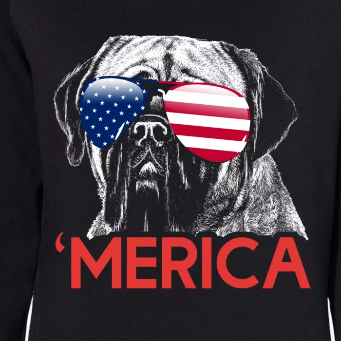 Merica Neapolitan Mastiff American Flag 4th Of July Womens California Wash Sweatshirt