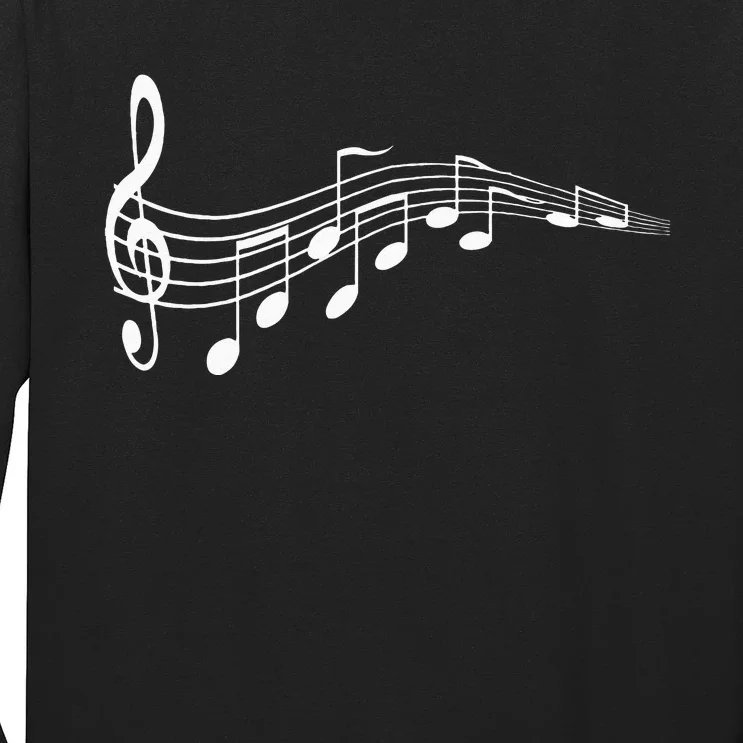 Musical Notes Music Dad Text In Treble Clef Long Sleeve Shirt