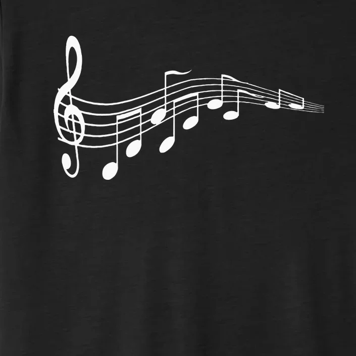 Musical Notes Music Dad Text In Treble Clef ChromaSoft Performance T-Shirt