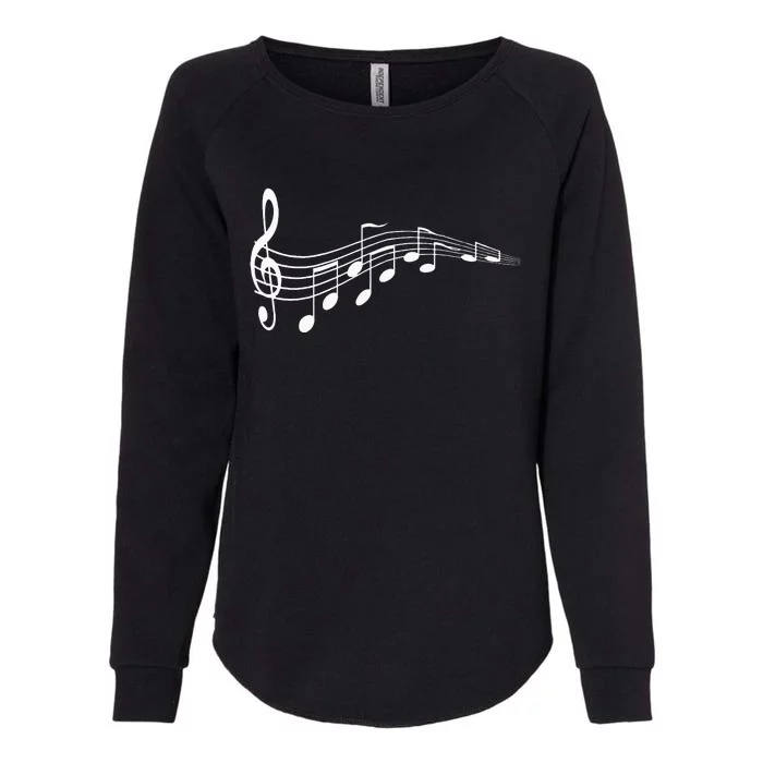 Musical Notes Music Dad Text In Treble Clef Womens California Wash Sweatshirt