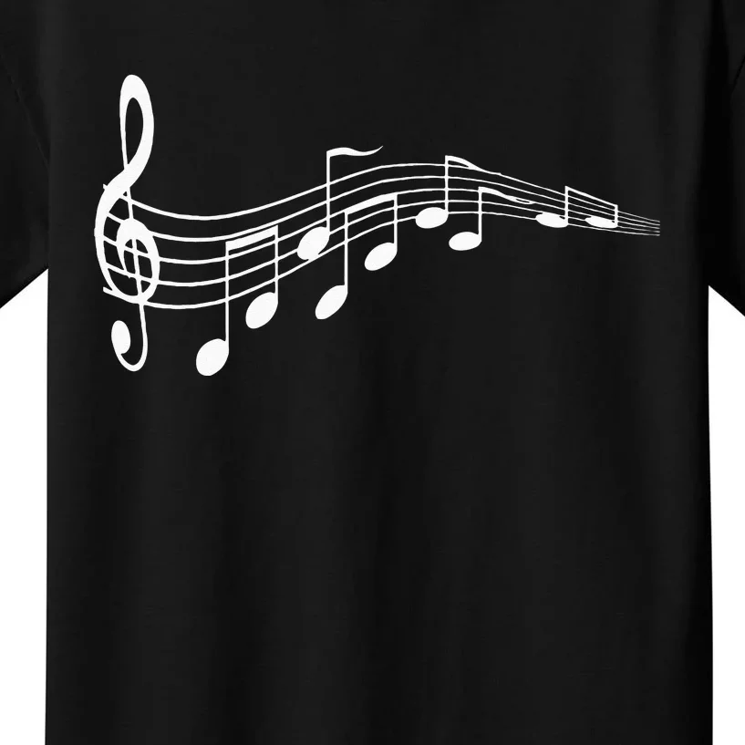 Musical Notes Music Dad Text In Treble Clef Kids T-Shirt