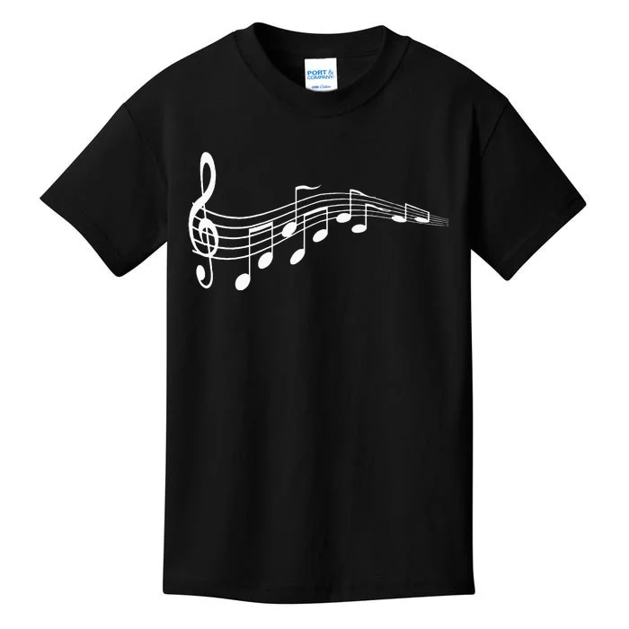 Musical Notes Music Dad Text In Treble Clef Kids T-Shirt