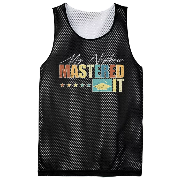 My Nephew Mastered It Class Of 2024 Vintage Masters Mesh Reversible Basketball Jersey Tank