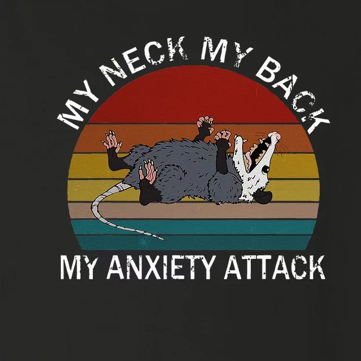 My Neck My Back My Anxiety Attack Opossum Sunset Toddler Long Sleeve Shirt