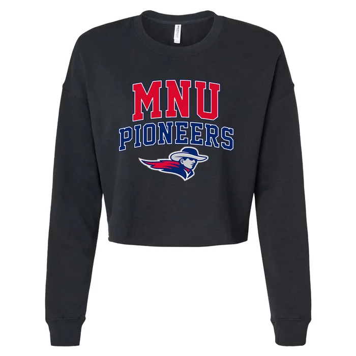 Midamerica Nazarene Mnu Pioneers Arch Vintage Cropped Pullover Crew