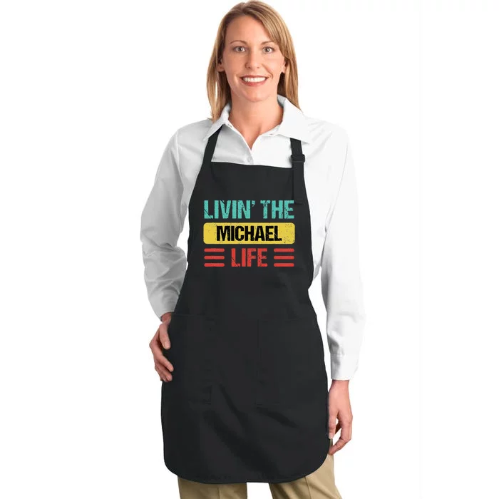 Michael Name Full-Length Apron With Pocket