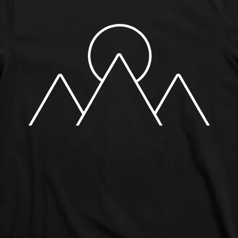 Mountain Nature Minimal Geometric Hiking Camping Hiker Gift T-Shirt