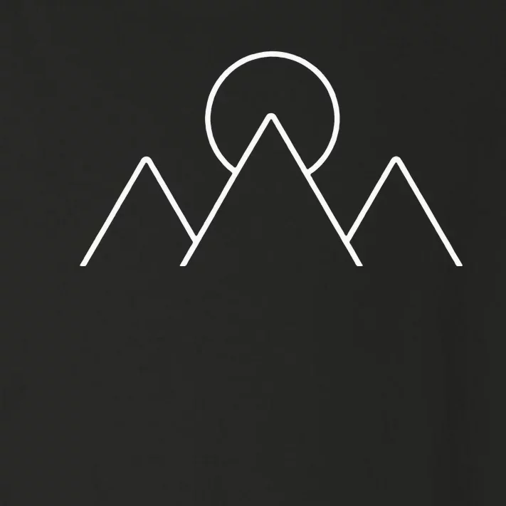 Mountain Nature Minimal Geometric Hiking Camping Hiker Gift Toddler Long Sleeve Shirt