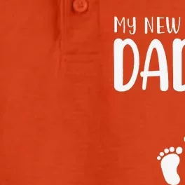 My New Name Is Daddy Happy Father Day Pregnancy Announcement Dry Zone Grid Performance Polo