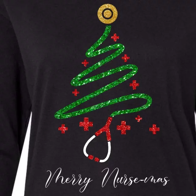 Merry Nursemas Nurse Christmas Womens Cotton Relaxed Long Sleeve T-Shirt