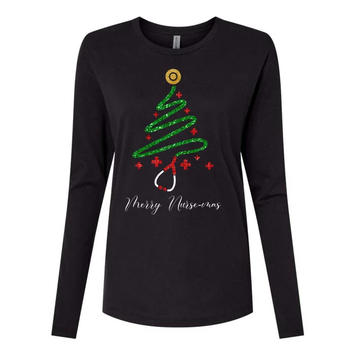 Merry Nursemas Nurse Christmas Womens Cotton Relaxed Long Sleeve T-Shirt