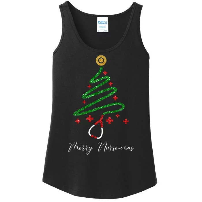 Merry Nursemas Nurse Christmas Ladies Essential Tank