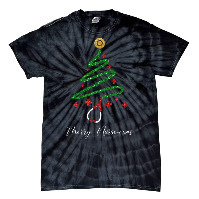 Merry Nursemas Nurse Christmas Tie-Dye T-Shirt