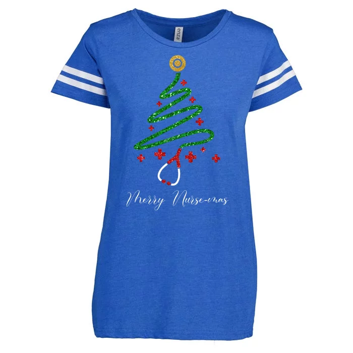 Merry Nursemas Nurse Christmas Enza Ladies Jersey Football T-Shirt