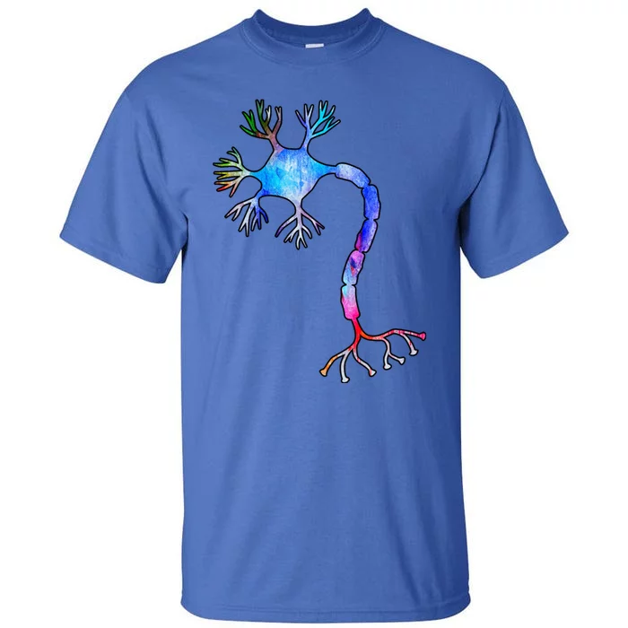 Multipolar Neuron Nerve Cell Neurology Watercolor Art Print Gift Tall T-Shirt