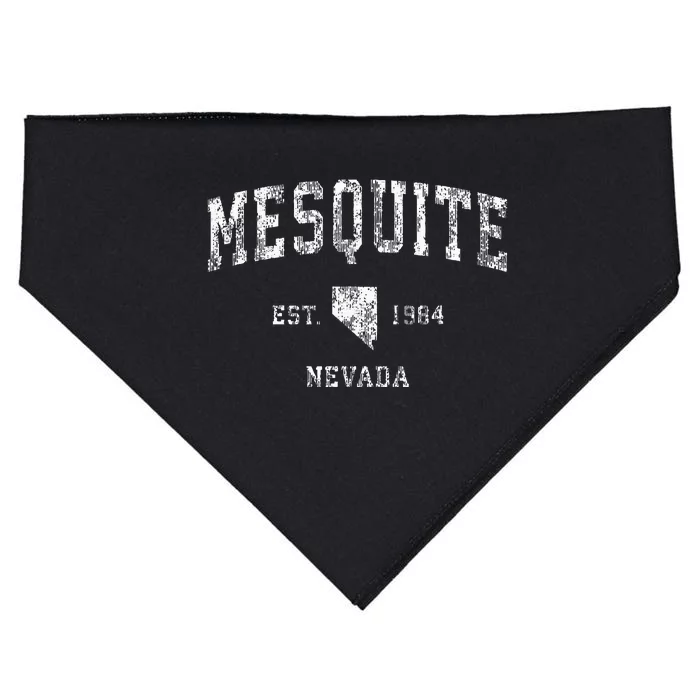 Mesquite Nevada Nv Vintage Athletic Sports Design USA-Made Doggie Bandana