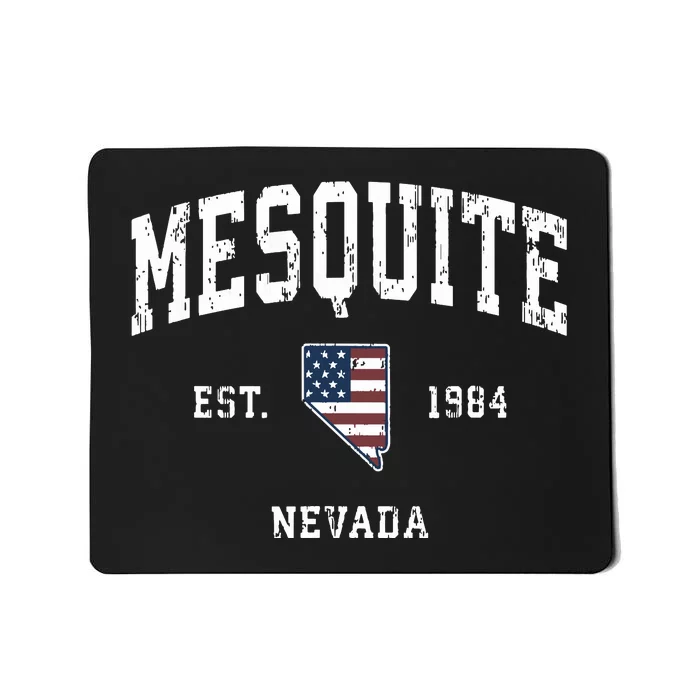 Mesquite Nevada Nv Vintage American Flag Sports Design Mousepad