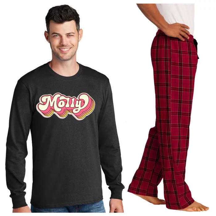 Molly Name Personalized First Name Surname Long Sleeve Pajama Set