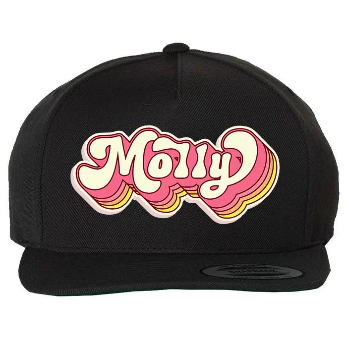 Molly Name Personalized First Name Surname Wool Snapback Cap