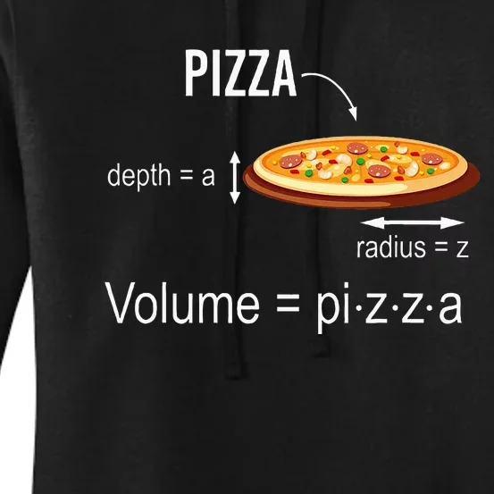 Maths Nerd Pizza Lovers Volume Formula Geek Math Teacher Women's Pullover Hoodie