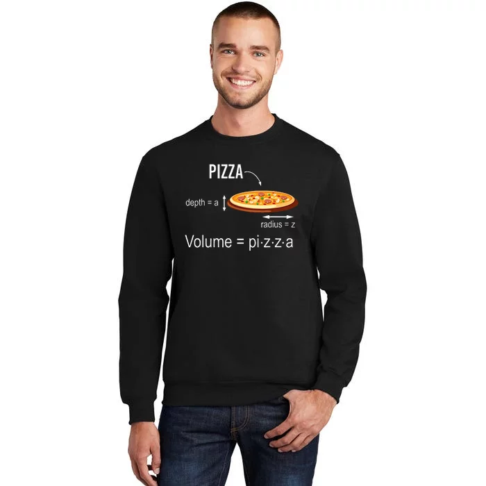 Maths Nerd Pizza Lovers Volume Formula Geek Math Teacher Tall Sweatshirt