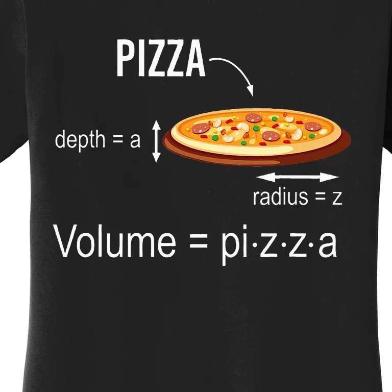 Maths Nerd Pizza Lovers Volume Formula Geek Math Teacher Women's T-Shirt