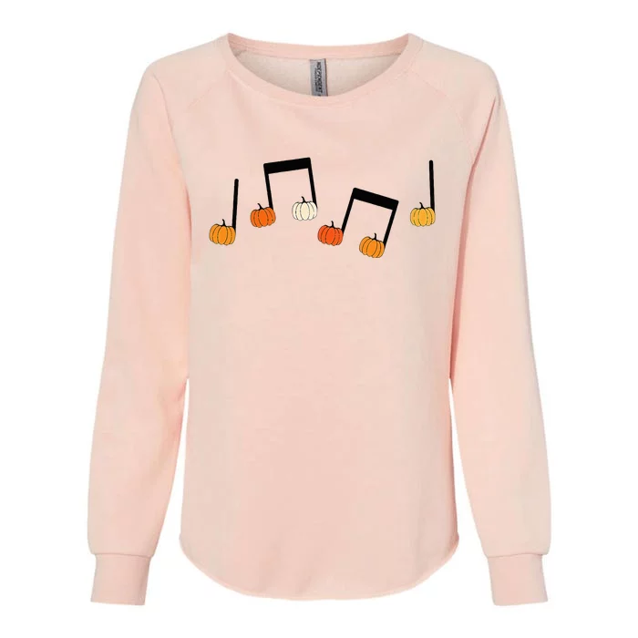 M.U.S.I.C Note Pumpkin Fall Music Teacher Halloween Costume Womens California Wash Sweatshirt