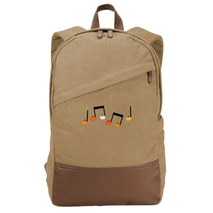 M.U.S.I.C Note Pumpkin Fall Music Teacher Halloween Costume Cotton Canvas Backpack