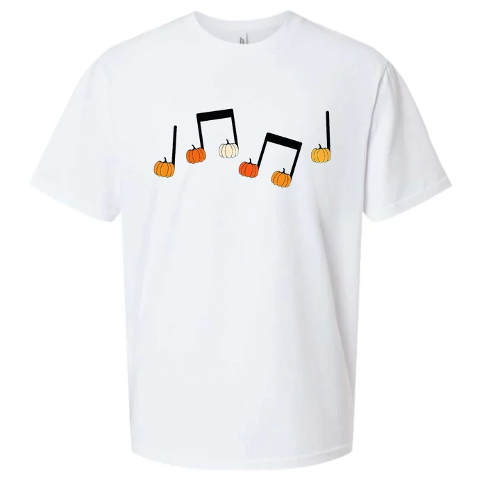 M.U.S.I.C Note Pumpkin Fall Music Teacher Halloween Costume Sueded Cloud Jersey T-Shirt