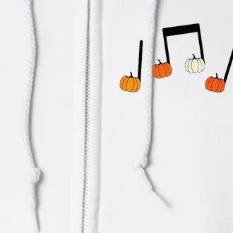 M.U.S.I.C Note Pumpkin Fall Music Teacher Halloween Costume Full Zip Hoodie