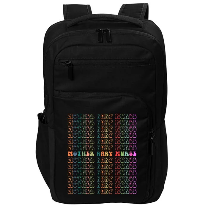 Mother Nurse Postpartum Nursing Groovy Meaningful Gift Impact Tech Backpack