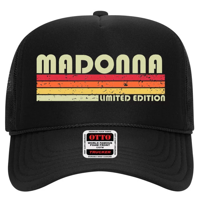 M.A.D.O.N.N.A Name Personalized Retro Vintage 80s 90s Birthday High Crown Mesh Trucker Hat