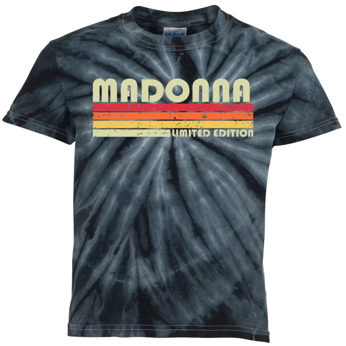 M.A.D.O.N.N.A Name Personalized Retro Vintage 80s 90s Birthday Kids Tie-Dye T-Shirt