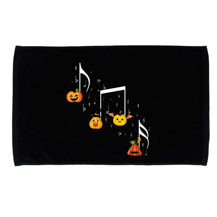 M.U.S.I.C Note Pumpkin Fall Music Teacher Halloween Costume Microfiber Hand Towel