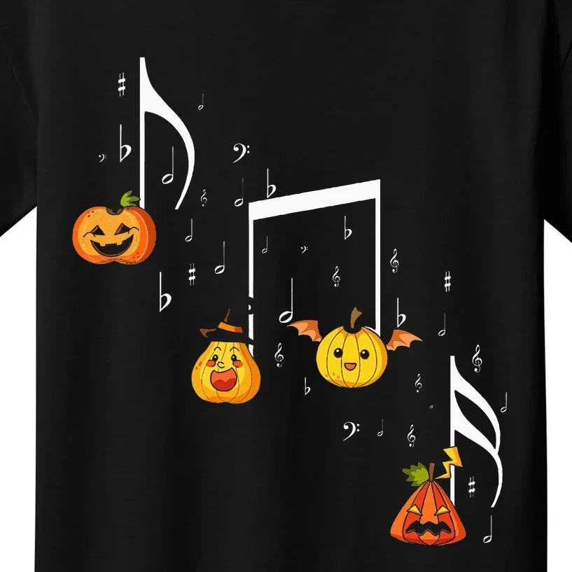 M.U.S.I.C Note Pumpkin Fall Music Teacher Halloween Costume Kids T-Shirt