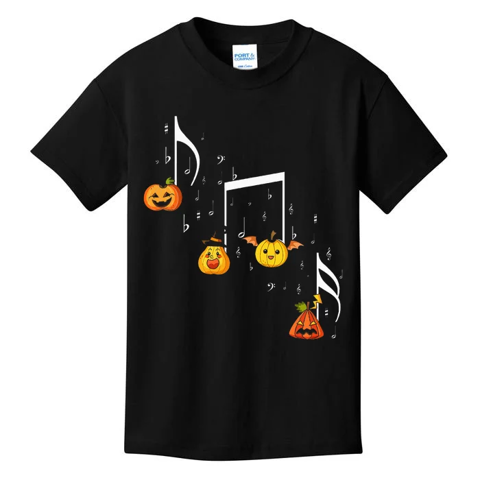 M.U.S.I.C Note Pumpkin Fall Music Teacher Halloween Costume Kids T-Shirt