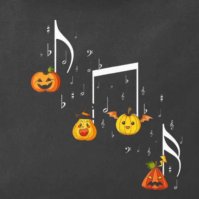 M.U.S.I.C Note Pumpkin Fall Music Teacher Halloween Costume Zip Tote Bag