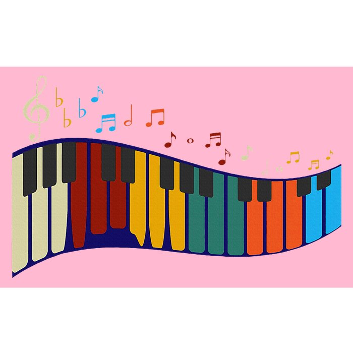 Music Notes Pianist Gift Colorful Piano Bumper Sticker