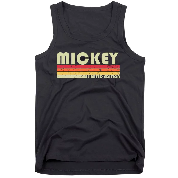 Mickey Name Personalized Retro Vintage 80s 90s Birthday Tank Top