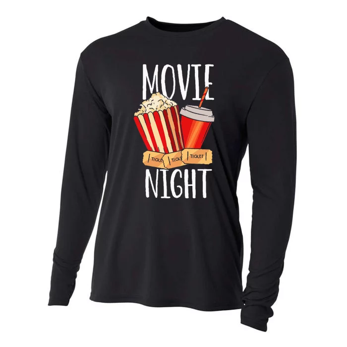 Movie Night Party Movie Night Cooling Performance Long Sleeve Crew