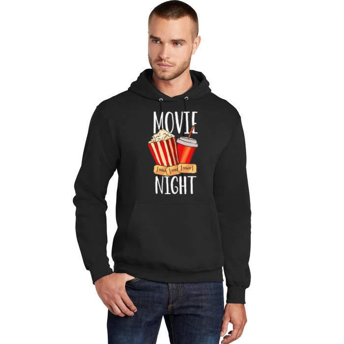 Movie Night Party Movie Night Tall Hoodie