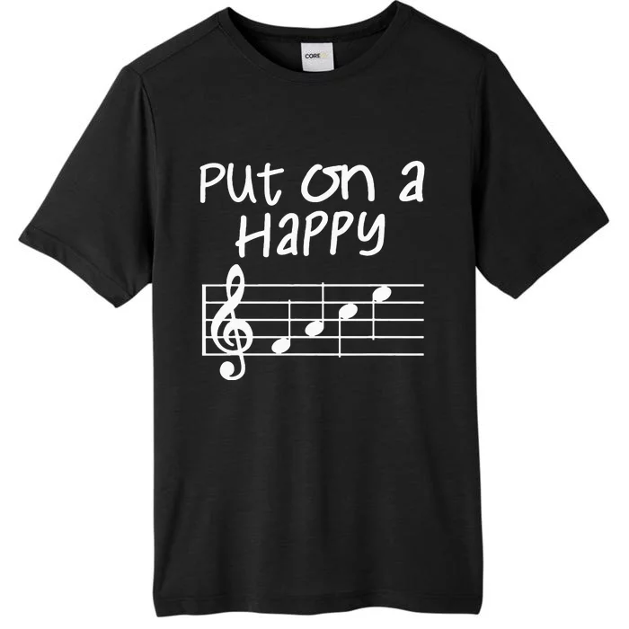 Musical Notes Put On A Happy Face Cute Music Loving ChromaSoft Performance T-Shirt