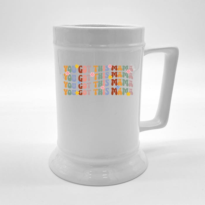 Mother Nurse Postpartum Nurse Groovy Mom Nurse Gift Front & Back Beer Stein