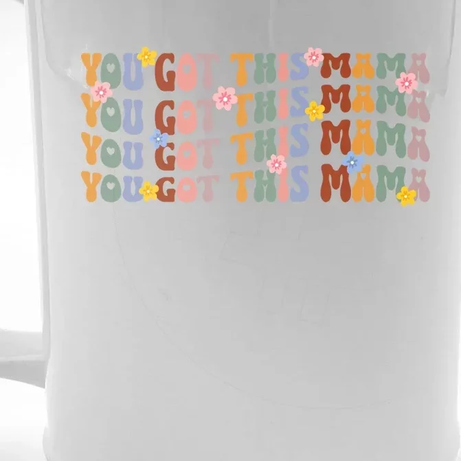 Mother Nurse Postpartum Nurse Groovy Mom Nurse Gift Front & Back Beer Stein